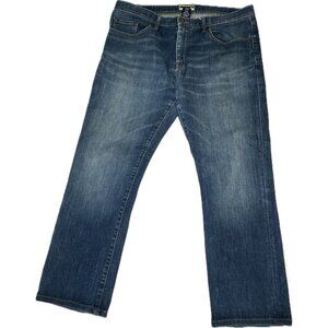 Travis Mathew Jeans Men's Blue Dark Wash Straight Leg Jeans 40x29